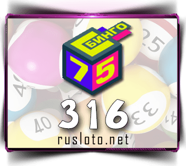 Проверить билет Бинго 75 тираж 316